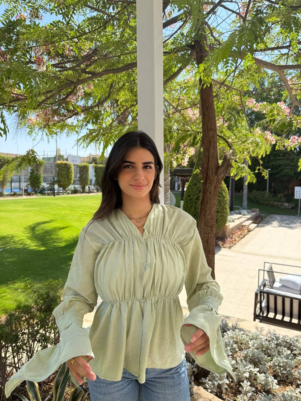 Mint Classic Woman Blouse One Size