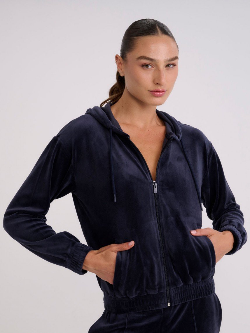 Dark Blue Soft Velour Legging Set