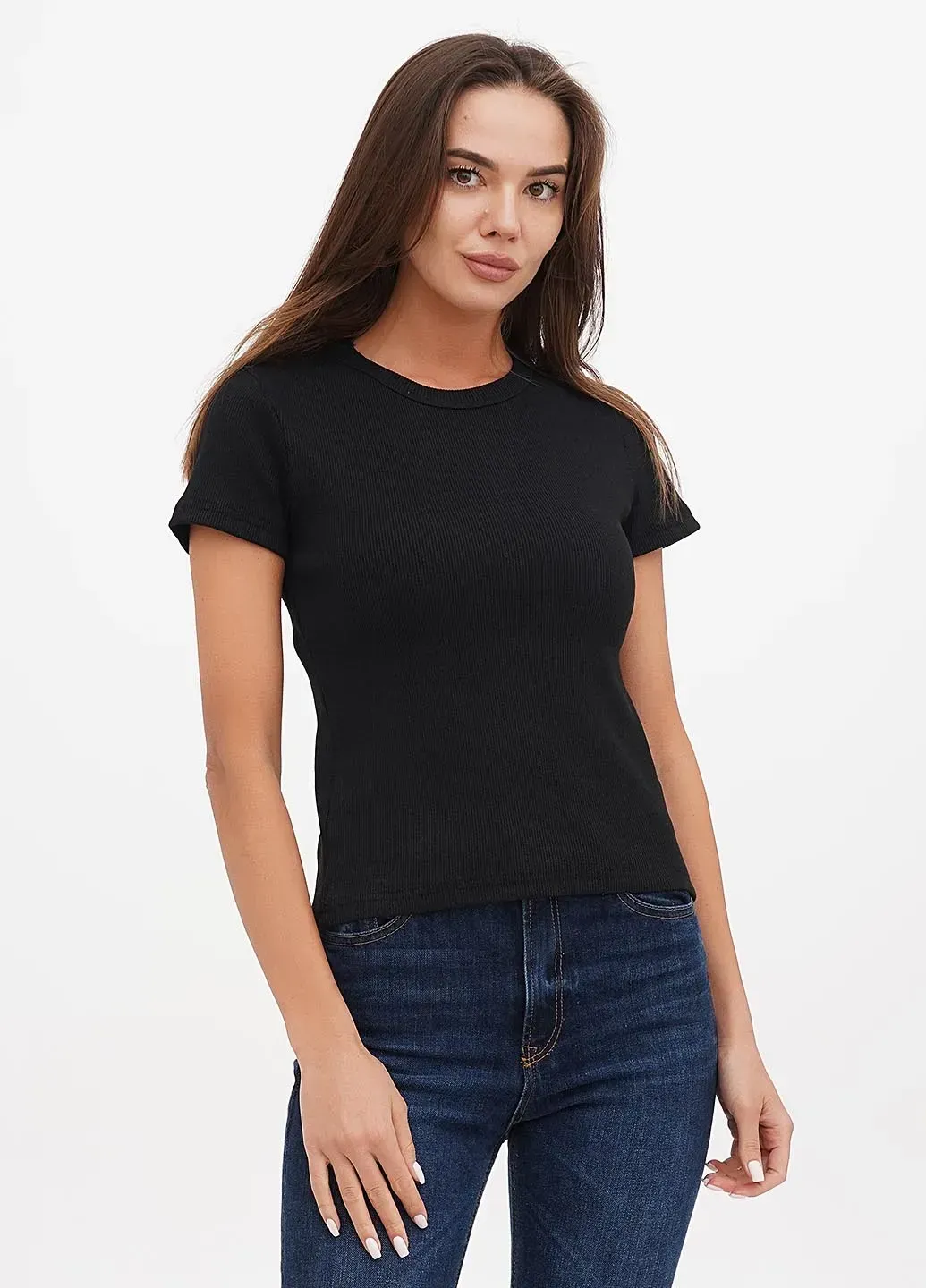 Black Short-Sleeve Derby Cotton