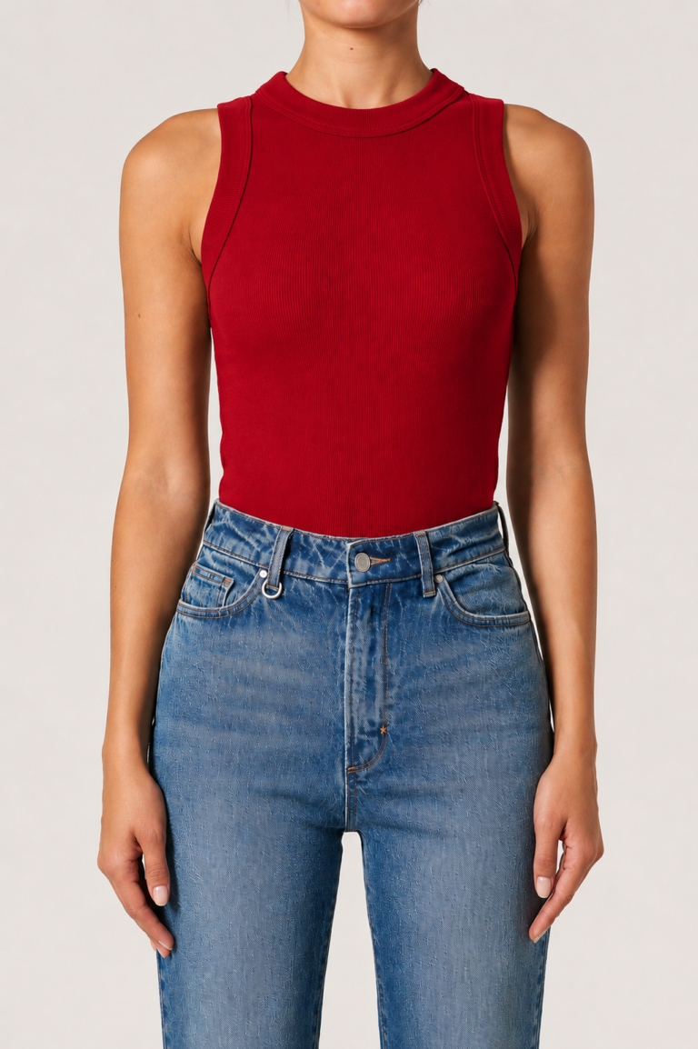 CHIAM RED SLEEVLESS TOP